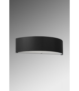 Flush Wall Lights Semi Circle Black 2x E27-2