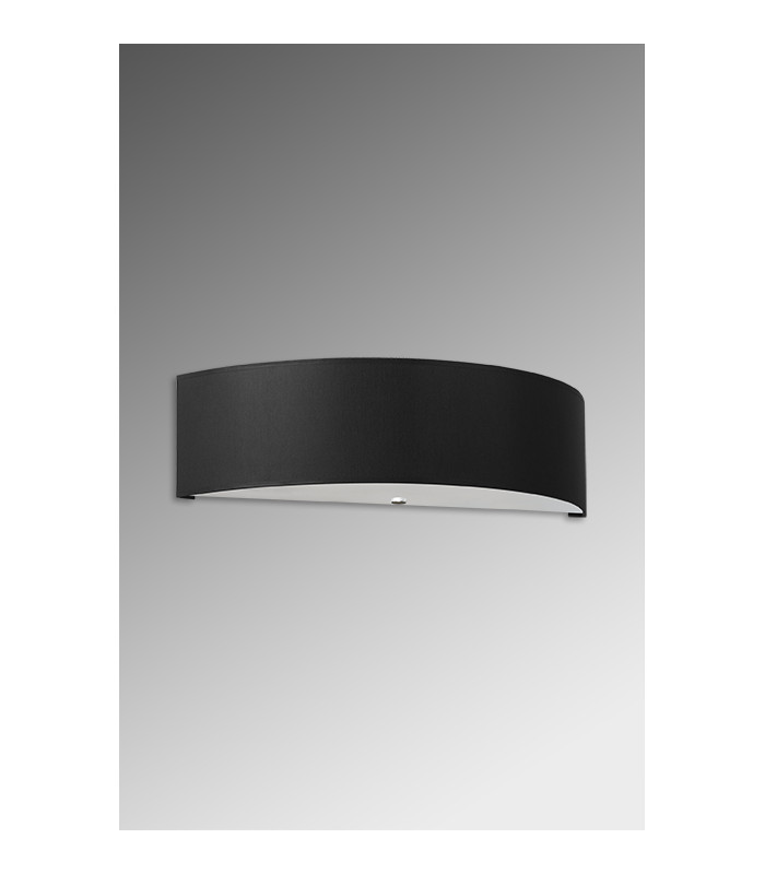 Flush Wall Lights Semi Circle Black 2x E27-2