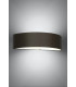 Flush Wall Lights Semi Circle Black 2x E27-3