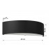 Flush Wall Lights Semi Circle Black 2x E27-4