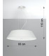 Cylindrical Pendant Light White 60cm E27-4