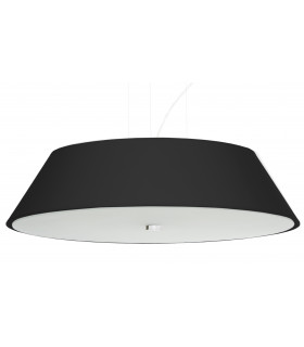 Cylindrical Pendant Light Black 60cm E27-1