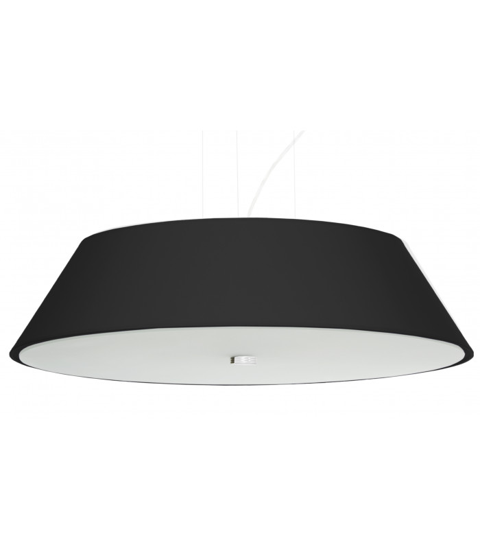 Cylindrical Pendant Light Black 60cm E27-1