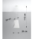 Dome Pendant Light White E27-4