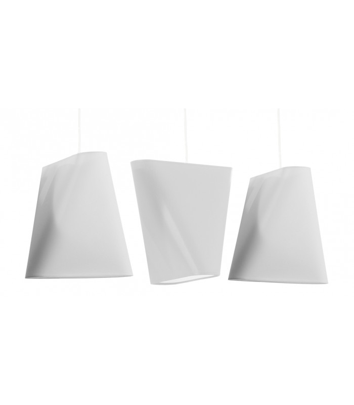 Triple Hanging Pendant Light White 3x E27-1