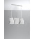 Triple Hanging Pendant Light White 3x E27-2