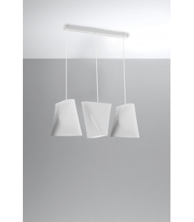 Triple Hanging Pendant Light White 3x E27-2