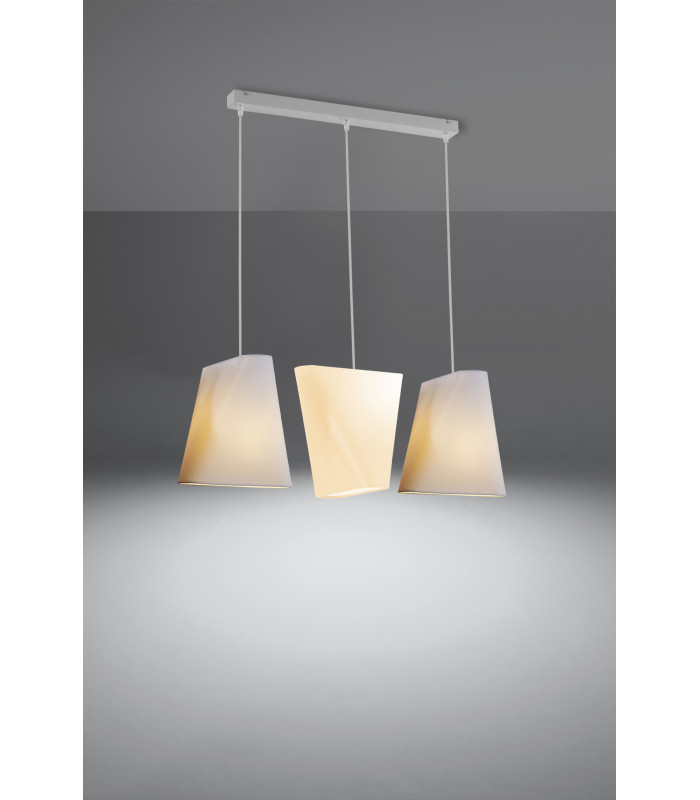 Triple Hanging Pendant Light White 3x E27-3