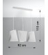 Triple Hanging Pendant Light White 3x E27-4