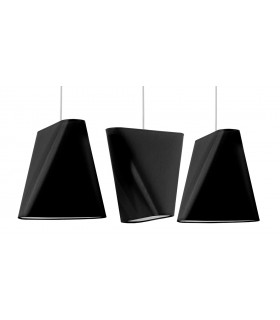 Triple Hanging Pendant Light Black 3x E27-1