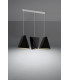 Triple Hanging Pendant Light Black 3x E27-3