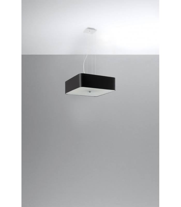 Square Pendant Light Black 5x E27-2