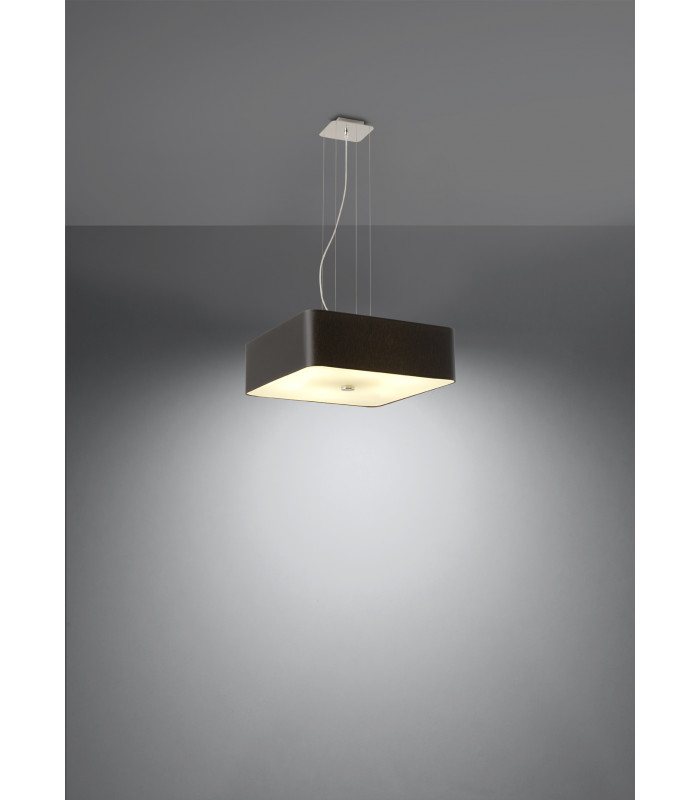 Square Pendant Light Black 5x E27-3