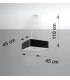 Square Pendant Light Black 5x E27-4
