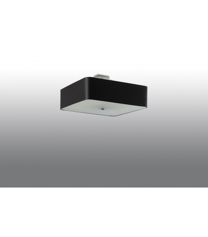 Square Flush Light Black 45cm E27-2