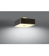 Square Flush Light Black 45cm E27-3