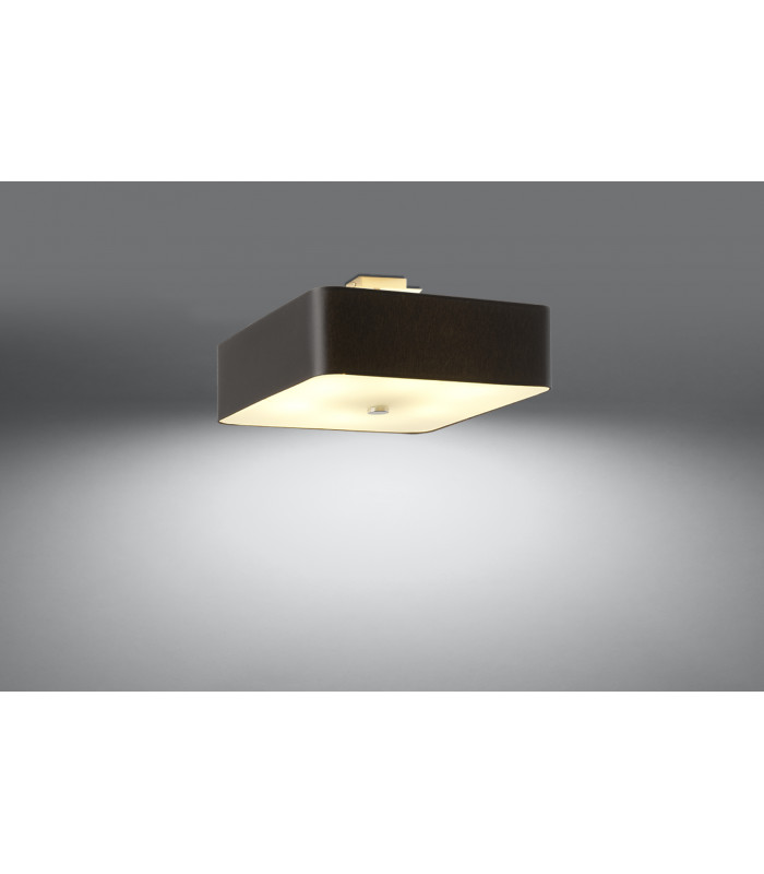 Square Flush Light Black 45cm E27-3