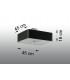 Square Flush Light Black 45cm E27-4