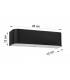 Up & Down Wall Lamp Black 2x E27-4