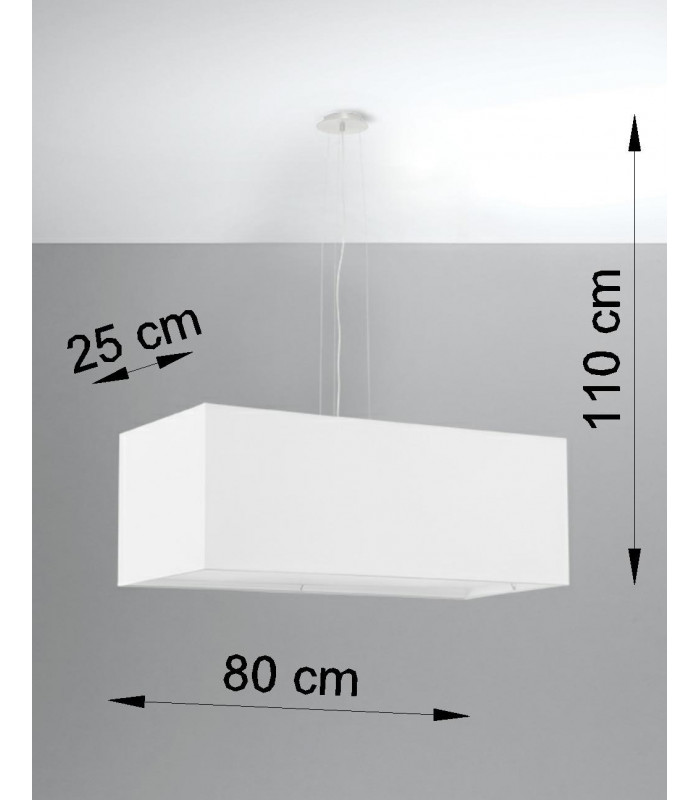 Bar Pendant Light White 3x E27-4