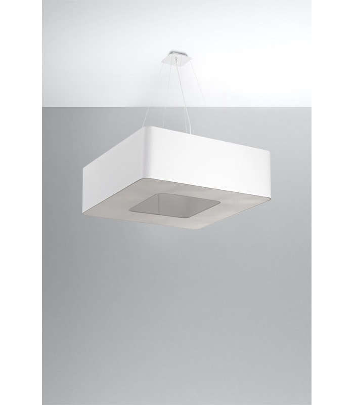 Square Pendant Light White 60cm E27-2