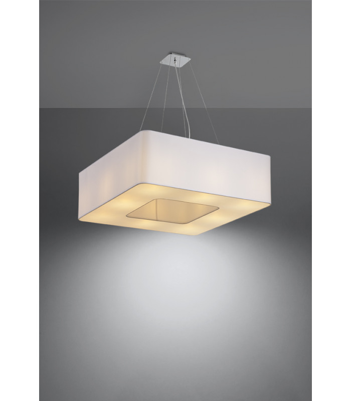 Square Pendant Light White 60cm E27-3