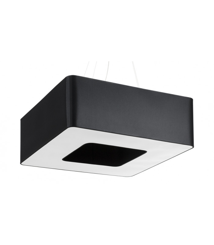 Square Pendant Light Black 60cm E27-1