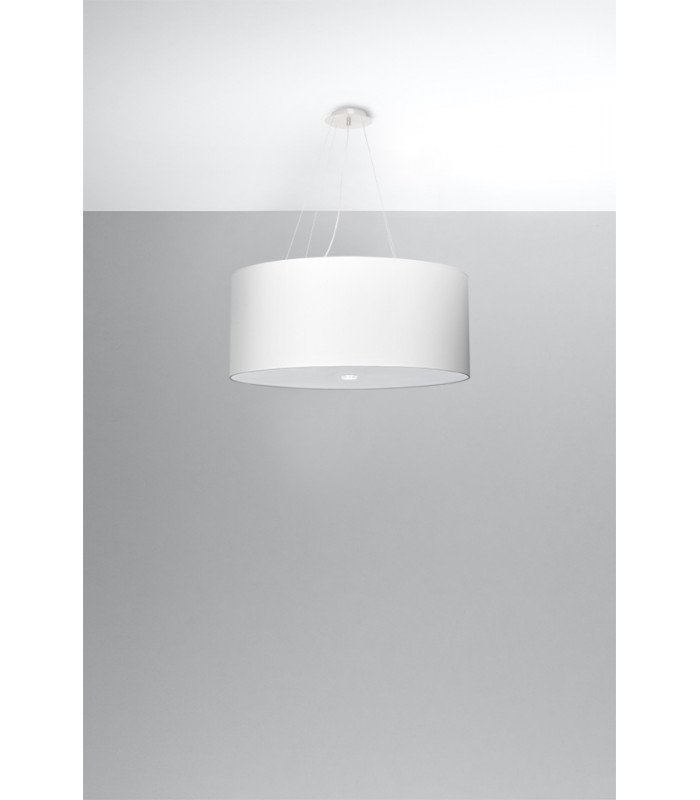 Cylindrical Pendant Light White 60cm E27-2