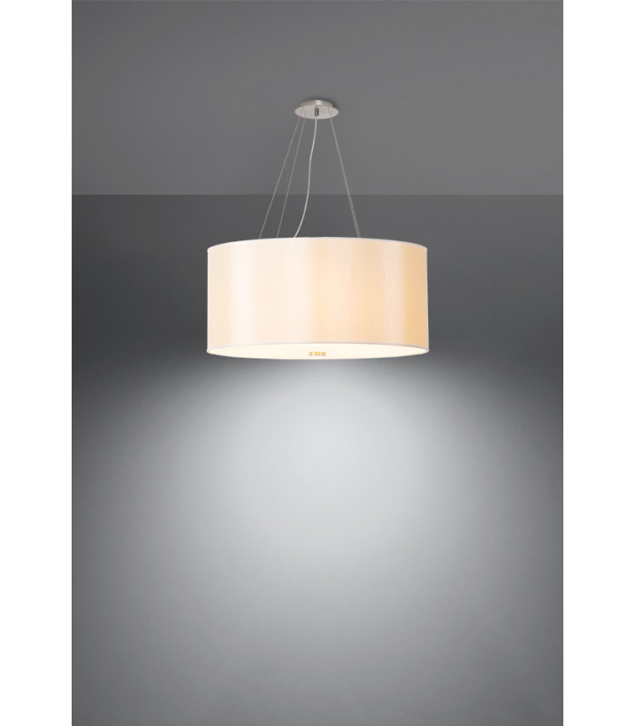Cylindrical Pendant Light White 60cm E27-3
