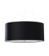 Cylindrical Pendant Light Black 60cm E27-1