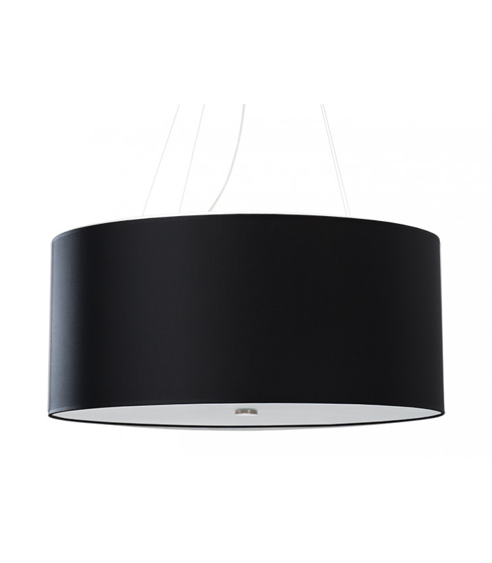 Cylindrical Pendant Light Black 60cm E27-1