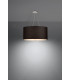 Cylindrical Pendant Light Black 60cm E27-3