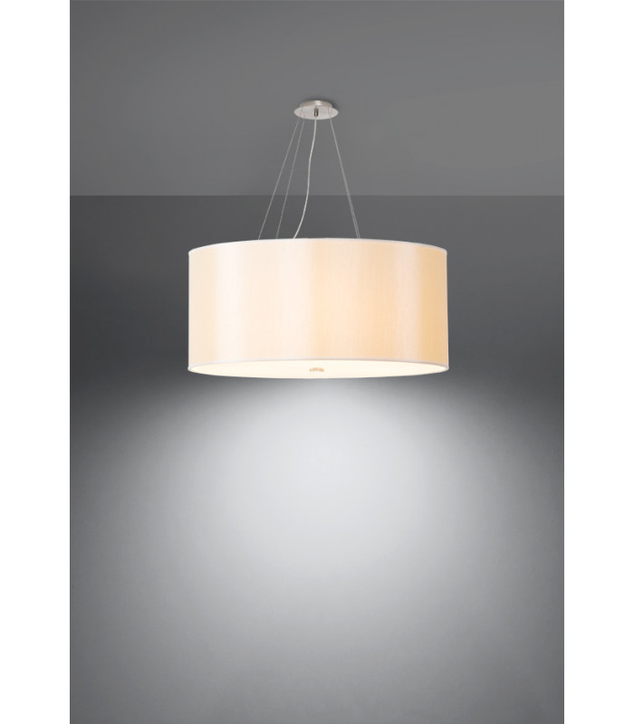 Cylindrical Pendant Light White 70cm E27-3
