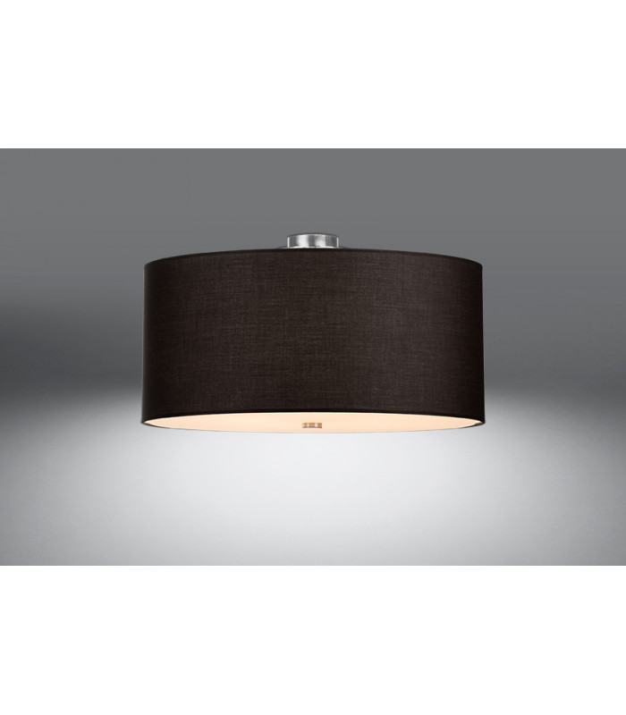 Cylindrical Flush Light Black 60cm E27-3