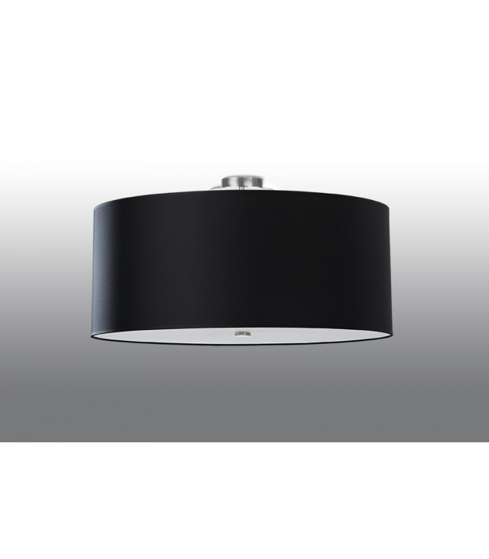 Cylindrical Flush Light Black 70cm E27-2
