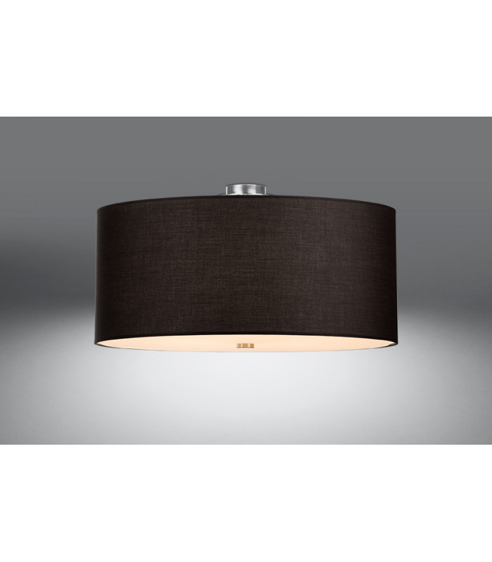 Cylindrical Flush Light Black 70cm E27-3