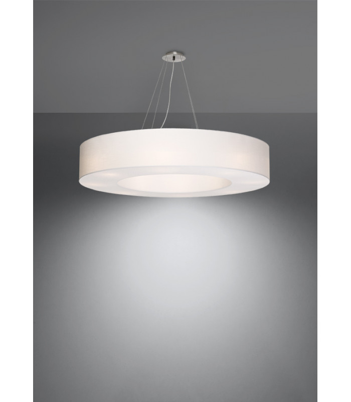 Cylindrical Pendant Light White 90cm E27-3
