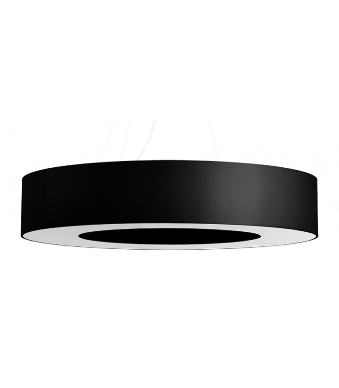 Cylindrical Pendant Light Black 90cm E27-1