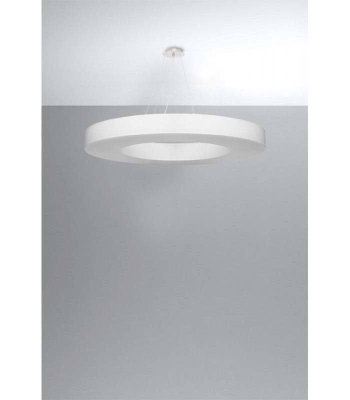 Cylindrical Pendant Light White 90cm E27-2