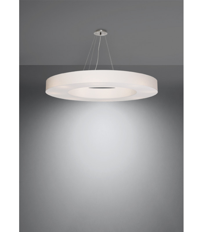 Cylindrical Pendant Light White 90cm E27-3