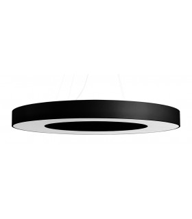 Cylindrical Pendant Light Black 90cm E27-1