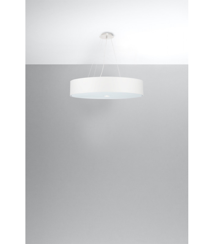 Cylindrical Pendant Light White 60cm E27-2