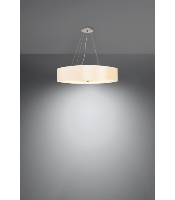 Cylindrical Pendant Light White 60cm E27-3