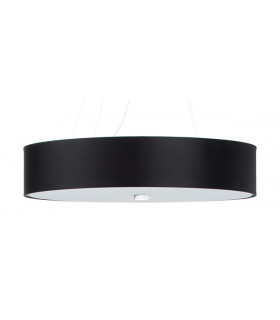 Cylindrical Pendant Light Black 60cm E27-1