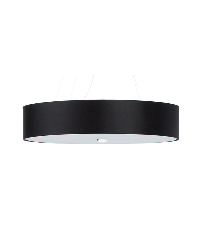Cylindrical Pendant Light Black 60cm E27-1