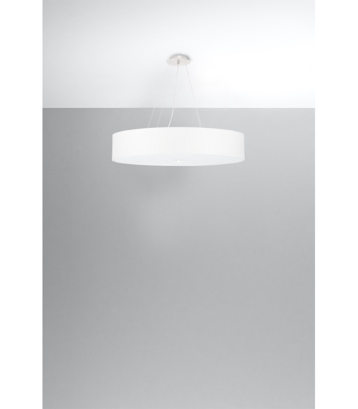 Cylindrical Pendant Light White 70cm E27-2