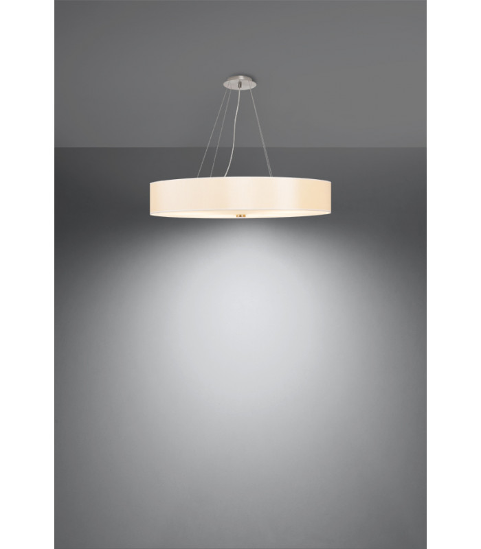 Cylindrical Pendant Light White 70cm E27-3