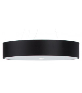 Cylindrical Pendant Light Black 70cm E27-1