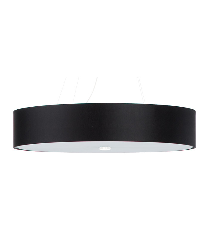 Cylindrical Pendant Light Black 70cm E27-1