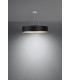 Cylindrical Pendant Light Black 70cm E27-3